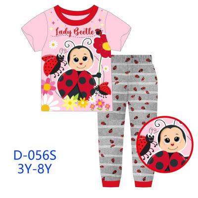 China Super Cute Cartoon Children Breathable Girl Pajamas Long Pants Shorts 3-8years Long Pants 100% Cotton Running for sale