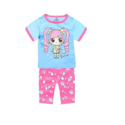 China Breathable children pajamas shorts for shorts girl pajamas super cute children cartoon 3-8 years old baby pajamas for sale