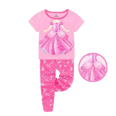 China 3-8 Years Baby Pajamas Kids Pajamas Girls Pajamas 100% Cotton Breathable Short Long Sleeves Pants Super Cute Children Cartoon for sale