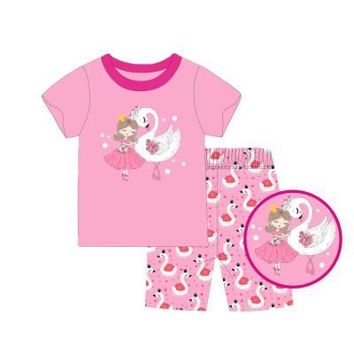 China 100% short sleeves shorts series pajamas 3-8 years cotton Caluby pajamas brand summer new style children's breathable pajamas wholesale for sale