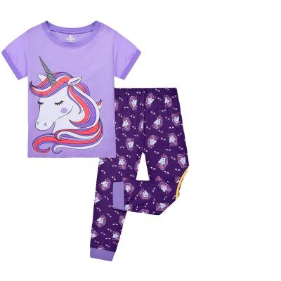 China Wholesale Breathable Kids Pajamas Summer Styles Long Sleeve Short Pants Pure Cotton Sleepwear for sale