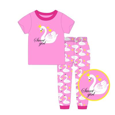 China Caluby Brand Summer Breathable 3-8 Years New Style Sleeve Pajamas Full Print Boy Short Series Children's Pants Wholesale for sale