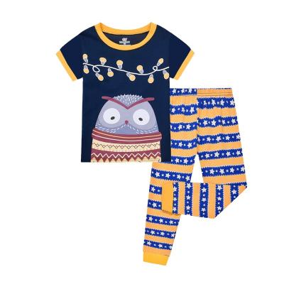 China 9-13 years large size boys sleeves breathable pajamas short long pants children spot style series kids pajamas wholesale for sale