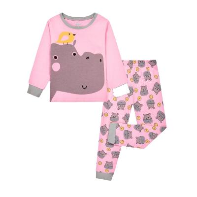 China Breathable For Kids 9-13Y Newest Design Loose Girls Pajamas 100% Cotton Kids Pajamas Wholesale Knitting Children Sleepwear For Girls for sale