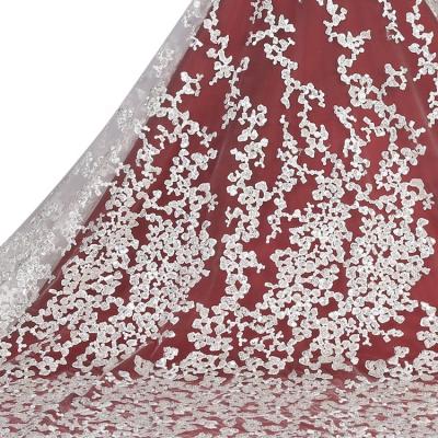 China Other China Supplier Luxury Fashion Embroidered Sequin Tulle Wedding Beaded Lace Fabric for sale