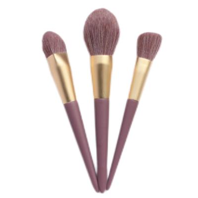 China Angular Blush Hot Selling Makeup Tool Makeup Tool Purple Hair Purple Handle Color Base Cute Makeup Brush Set 9 Free Samples for sale