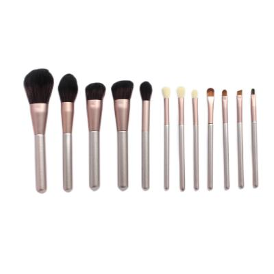 China Angular blush 12 makeup brushes makeup toolsmakeup brush free samples popular custom logo makeup brush set for sale