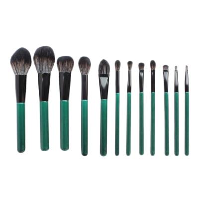 China Angular Blush Free Samples Wholesale Custom Low Price 12 Piece Makeup Brush Set for sale