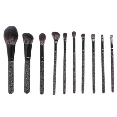 China Angular Blush Free Samples High Tech Good Prices Wooden Handle Makeup Brushes for sale