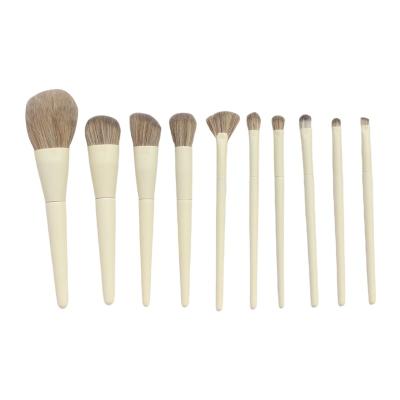 China Angular Blush Free Samples 2022 Factory Price Hot Sale Makeup Brush 10Pcs for sale