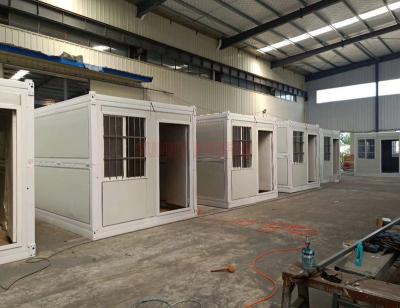 China Modern Tiny Steel Flat Pack Folding Mobile Home Modular Sandwich Panel Prefab Foldable Container House for sale