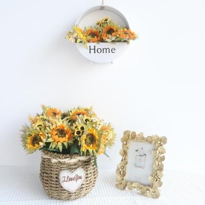 China Handmade Sunflowers Wholesale Flower Bouquet Stem Wedding Home Decoration Rings Artificial Sunflower for sale