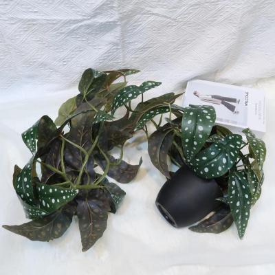 China Handmade Greenery Foliage Artificial Faux Stems Hanging Decorative Garland Real Touch Silk Plastic Leaves for sale