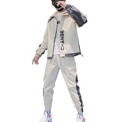 China Thermal OEM Customized LOGO 100% Polyester Men's Hoodies Two Piece Set Sporty Casual Wear Sweatsuit Jogging Pants Jacket Man's Tracksuit for sale