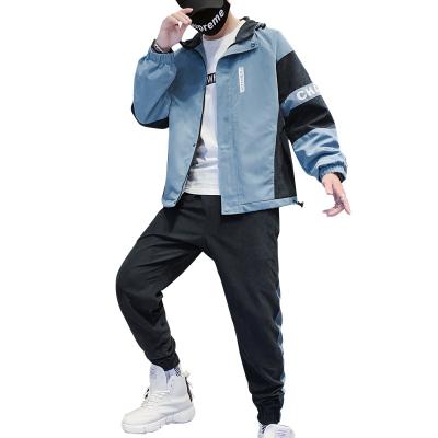 China OEM Customized LOGO Breathable Two Piece Set Tracksuit Men's Hooded Sweat Suit for sale