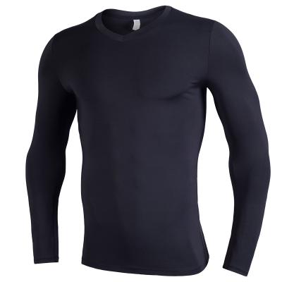 China Breathable Compression Fitness Shirt Popular Sports Top Baselayer Bubble Long Sleeve Cool Running Shirt Men for sale