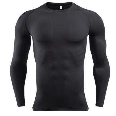 China International Market Price Mens Breathable Fitness Training Long Sleeves Breathable Elastic Shirt Tops Tight Custom Shirt for sale