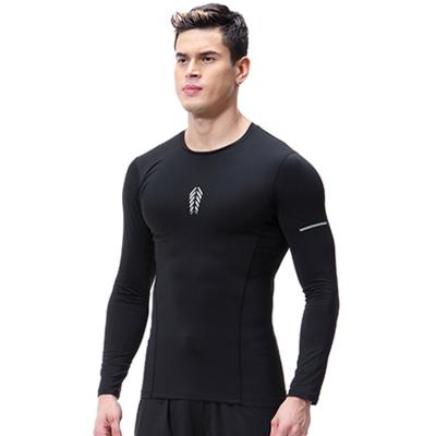 China Breathable Long Sleeve Workout Compression Gym Sweat Absorption Quick Dry Men's Peel Tight T-shirt Men for sale