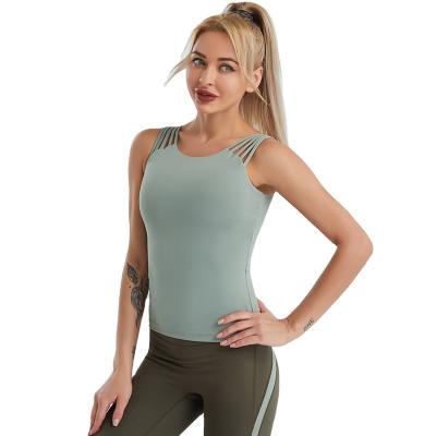 China Manufacturers breathable china wholesale fitness exercise vest best for women personality yoga quick dry vest for sale