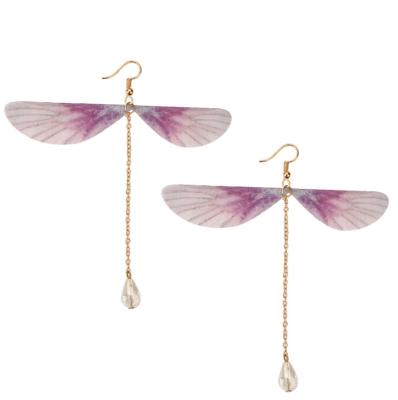 China As decoration in daily life or gifts to friends sweet dragonfly wings design blue earrings for sale