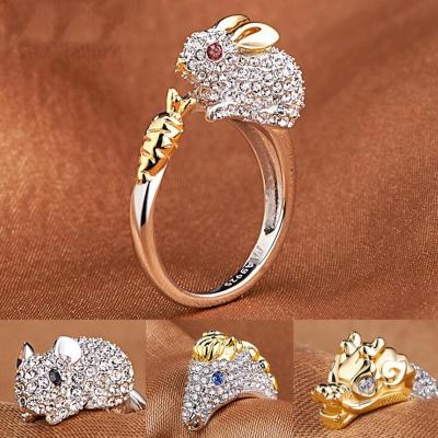 China 12 Changeable And Funny Designs Animals Shape Stone Ring Designs For Men for sale