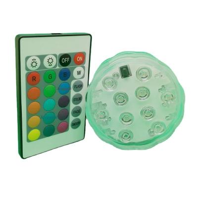 China Remote Control Round Garden Submersible Underwater LED Pool Light for sale