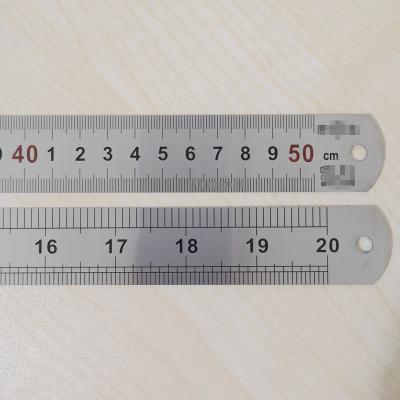 China Metal 50 cm 20 INCH metal stainless steel ruler for sale