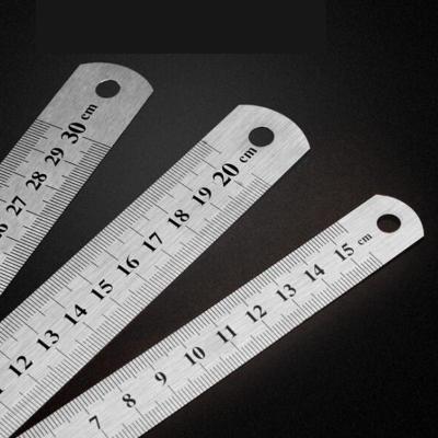 China Metal 15 Different 20 30 40 50 60 100 150 Cm Size Metal Stainless Steel Ruler for sale