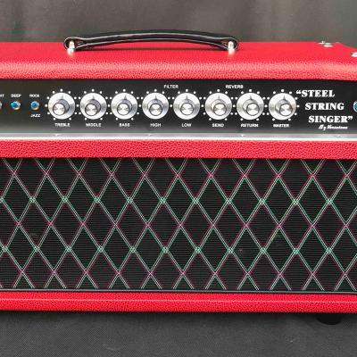 China Professional Big Steel Singer String SSS100 Head 100W Tube Guitar Amplifier Steel Singer Valve Amplifier in Red for sale