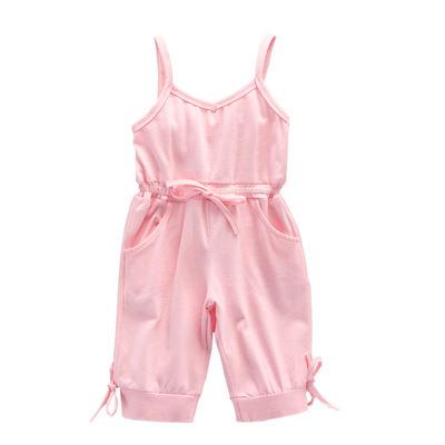 China One Piece Cotton Fashion Girls Dress Sets Toddler Kids Girls Dress Solid Color Sleeveless T Shirts Casual Outfits for sale