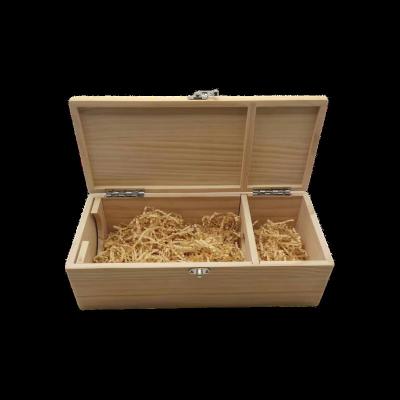 China Recycled Materials Custom Cheap Simple Wooden Box Red Wine Gift Box With Hinged Lid for sale