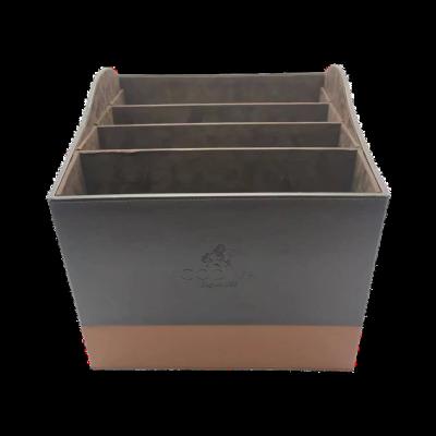 China Custom Office Desk Storage Fashion Office Stationery Leather File Tray for sale