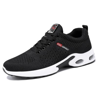 China Wholesale Fashion Trend Mens Fashion Mesh Cloth Fabric Sports Shoes Upper Breathable Flying Running Sneakers For Men for sale