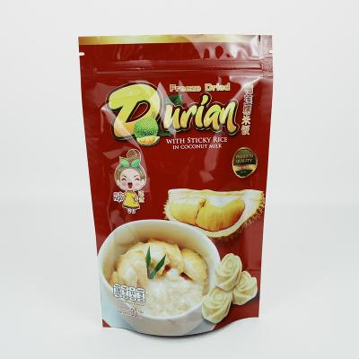 China Moisture Proof Manufacturer custom printing unique labels for durian sticky rice food packaging sealing bags for sale