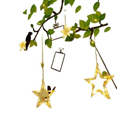 China HOT WHITE HOT WHITE Decorative Shop Window Decorative Christmas Led String Lights Home Decor Indoor Star Led Curtain Light for sale