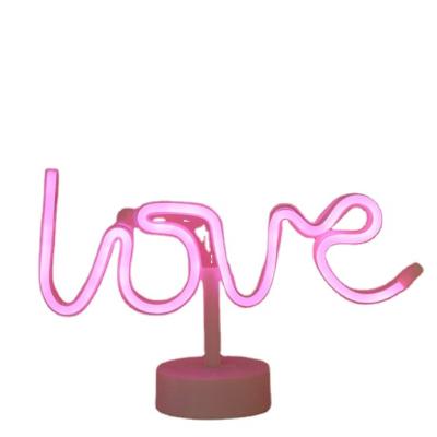 China Warm white Hot sell Wedding Valentine's Day room Decoration Light LED Indoor Battery USB power wall hanging led Neon Light for sale