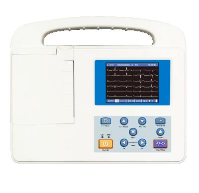 China Metal Digital 3 Channel 12 Lead ECG Machine Portable Electrocardiograph for sale