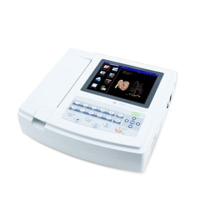 China Medical Exam Color Touch Screen 12 Lead Electrocardiogram Machine Digital 12 Channel Electrocardiograph ECG Machine for sale