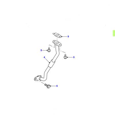 China Metal Oil Return Turbocharger Tube LR004444 For Defender 110/130 Engine Parts for sale