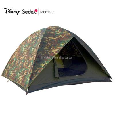 China Camouflage Pattern Durable Fiberglass Pole Backpacking Hydraulic Pressure Range Automatic Waterproof Camping Tent For 2 Person for sale