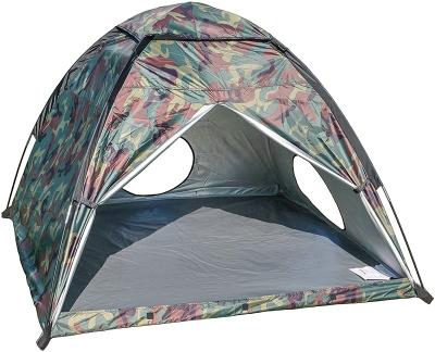 China Camouflage/Durable Fiberglass Camo Double Layer Camping Beach Waterproof Fire Resistant Tent 2 Person Field Game for sale