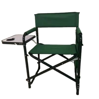 China Modern aluminum with powder coating director chair with side table w/cup holder and side magazine pocket for sale