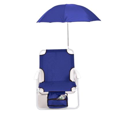 China Modern Folding Beach Chair With Umbrella With Cooler Bag With Carry Strap for sale