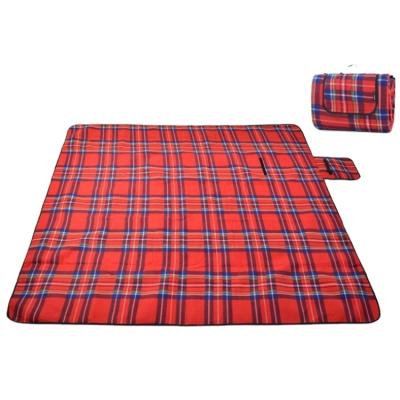 China Water Proof Backing Outdoor Portable Recycled Water Proof Camping Picnic Blanket With Carrier for sale