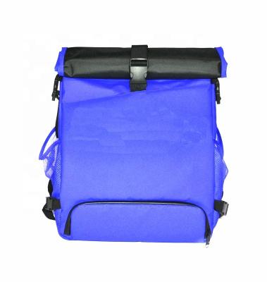 China Waterproof Rolltop Insulated Food Delivery Bag Pizza Bag Grocery Delivery Backpack Motorcycle Scooter Bike Thermal Bag for sale