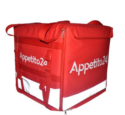 China Waterproof Food Warmer Delivery Bag Insulated Large Bag Customized Motorcycle Delivery Food Delivery Backpack for sale