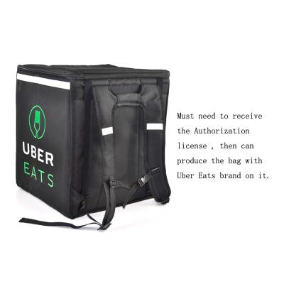 China Waterproof Food Delivery Packing Case Delivery Bag Insulation Thermal Pizza Backpack With Drink Holder for sale