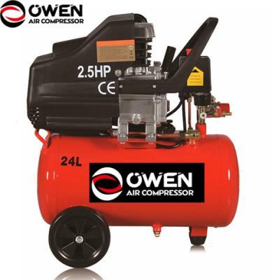 China 2.5 HP 24L Small Directly Lubricated Piston Portable Air Compressor For Sale for sale