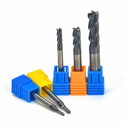 China High Performance Cutting Tungsten Carbide Soild Mill Hrc 55 Degree 2/4flute Square Rough CNC End Mill for sale