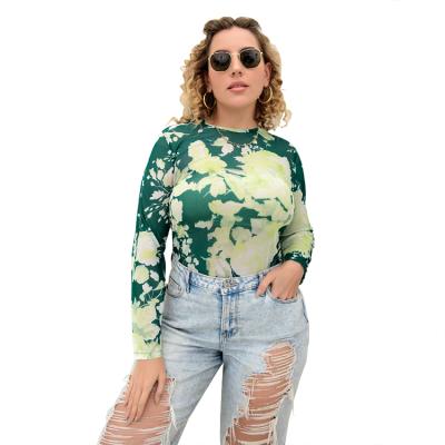 China Fat Millimeter Women's Long Sleeve Anti-Shrink T-Shirts Autumn New Plus Size Women's Clothing for sale